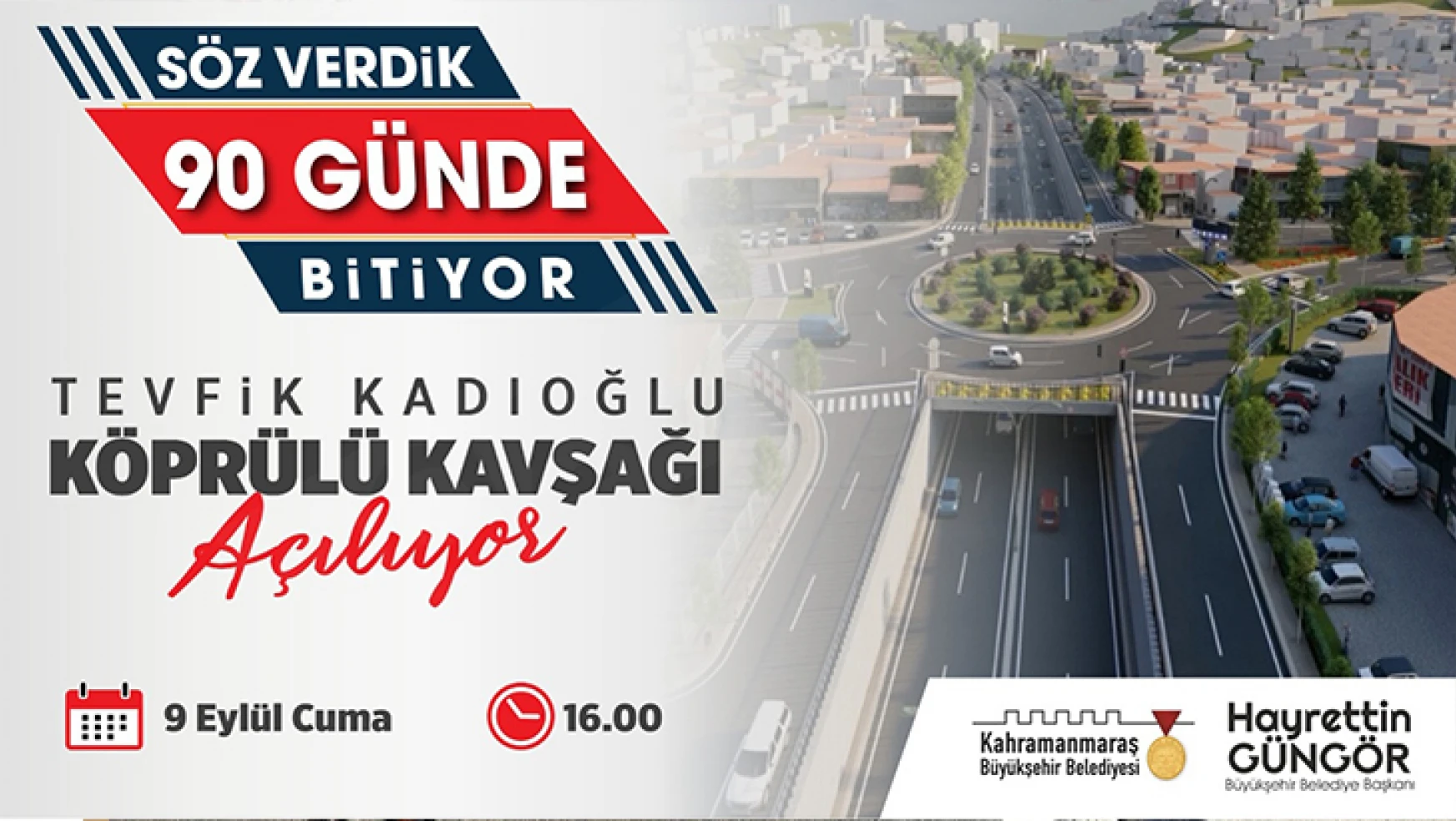 Tevfik Kadıoğlu Köprülü Kavşağı trafiğe açılıyor