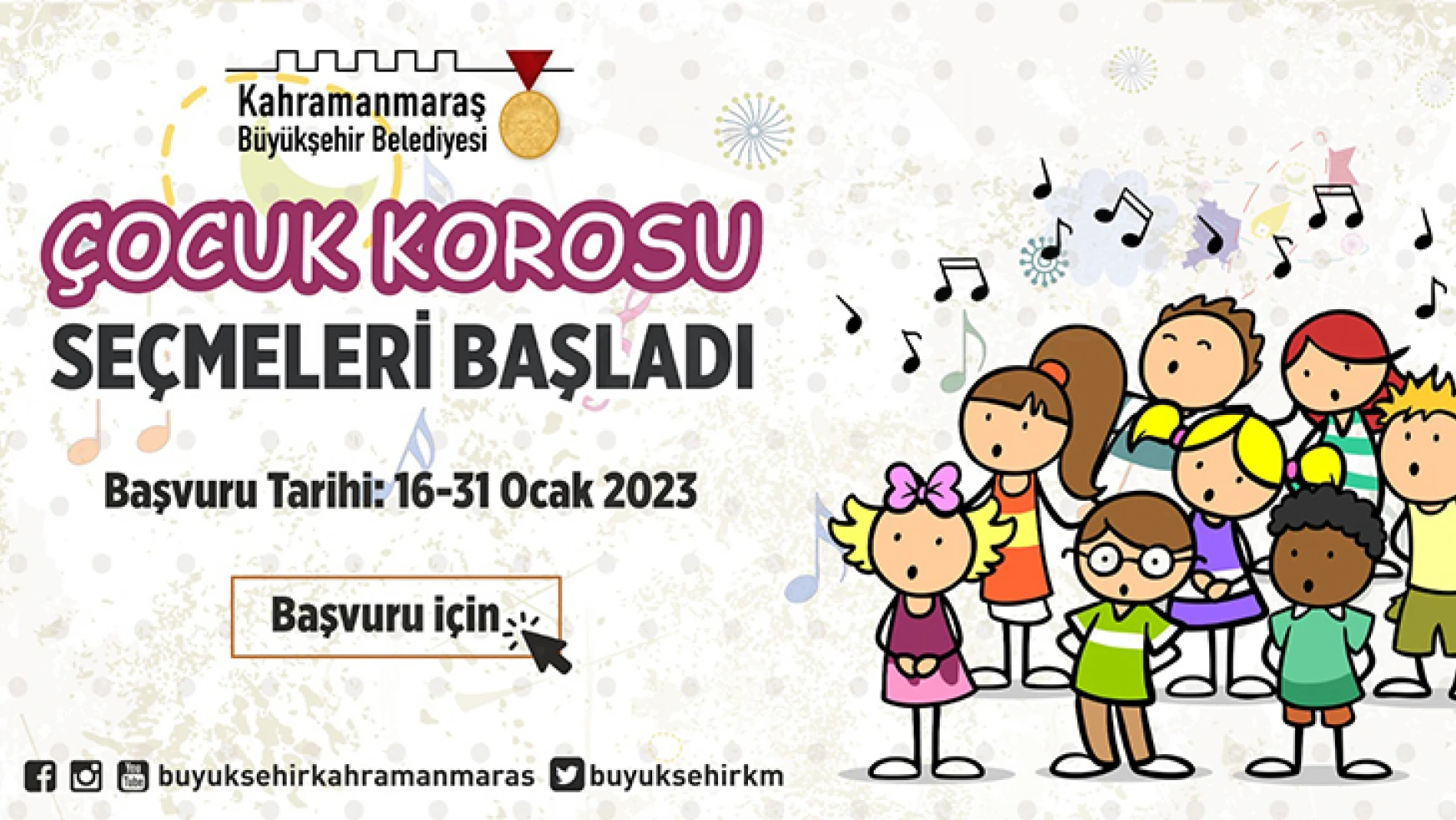Türk Halk Müziği ve Çocuk Korosu başvuruları başlıyor!
