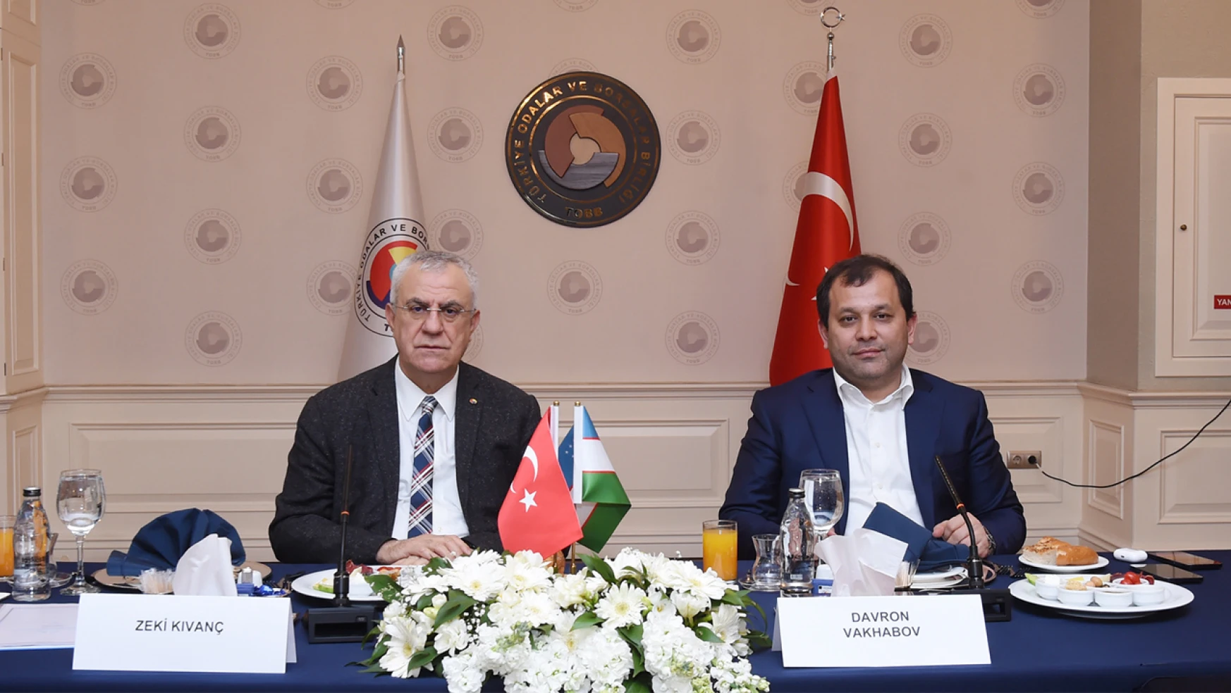 Zeki Kıvanç, Özbekistan TSO Başkanı Davron Vakhabov ile görüştü