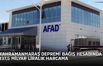 Kahramanmaraş depremi bağış hesabında 137,5 milyar liralık harcama