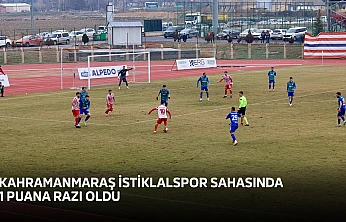 Kahramanmaraş İstiklalspor sahasında 1 puana razı oldu