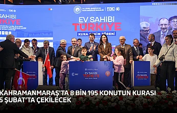 Kahramanmaraş'ta 8 bin 195 konutun kurası 5 Şubat'ta çekilecek