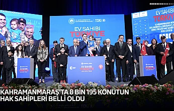Kahramanmaraş'ta 8 bin 195 konutun hak sahipleri belli oldu