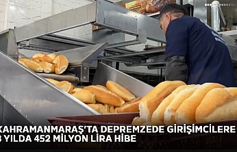 Kahramanmaraş'ta depremzede girişimcilere 3 yılda 452 milyon lira hibe