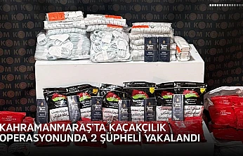 Kahramanmaraş'ta kaçakçılık operasyonunda 2 şüpheli yakalandı
