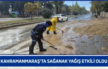 Kahramanmaraş'ta sağanak yağış etkili oldu