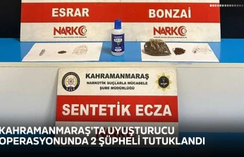 Kahramanmaraş'ta uyuşturucu operasyonunda 2 şüpheli tutuklandı