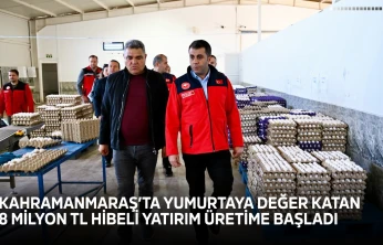 Kahramanmaraş'ta yumurtaya değer katan 8 milyon TL hibeli yatırım üretime başladı