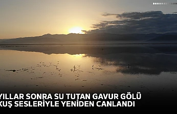 Yıllar sonra su tutan Gavur Gölü kuş sesleriyle yeniden canlandı