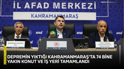 Depremin yıktığı Kahramanmaraş'ta 74 bine yakın konut ve iş yeri tamamlandı