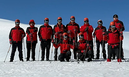 Kahramanmaraş'ta çığda arama kurtarma eğitimi
