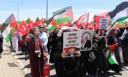 Kahramanmaraş'ta üniversite öğrencileri Filistin için yürüdü