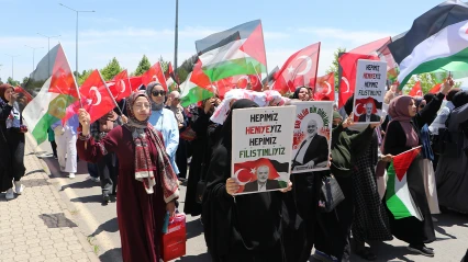 Kahramanmaraş'ta üniversite öğrencileri Filistin için yürüdü