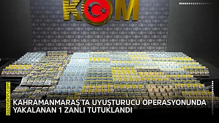 Kahramanmaraş'ta uyuşturucu operasyonunda yakalanan 1 zanlı tutuklandı