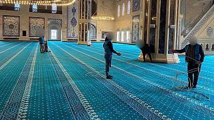 Kahramanmaraş'ta yükümlüler camilerde temizlik yaptı