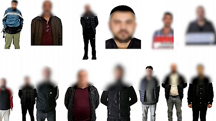 Kırmızı bültenle aranan 13 şüpheli ile ulusal seviyede aranan 1 kişi yakalandı