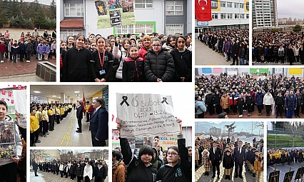 6 Şubat'ta hayatını kaybedenler için okullarda saygı duruşunda