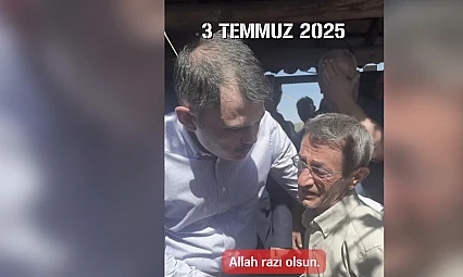 Bakan Kurum'dan Ödemiş'teki orman yangınında evi yanan Cavit amca paylaşımı