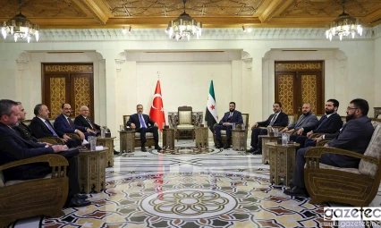 Fidan, Güler ve Kalın Şam'da Suriye Devlet Başkanı Şara ile görüştü