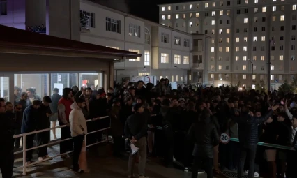 Öğrenci yurdunda su kesintisi protestosu