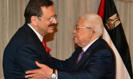 TOBB Başkanı Hisarcıklıoğlu Filistin Devlet Başkanı Abbas ile görüştü