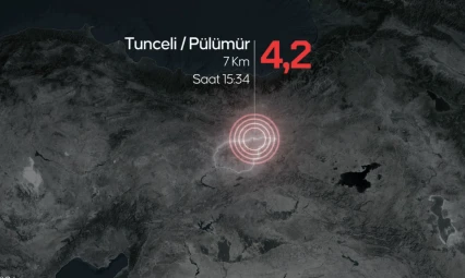 Tunceli'de 4,2 büyüklüğünde deprem