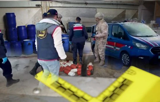 1 ton 625 kilo uyuşturucu hap hammaddesi ele geçirildi'