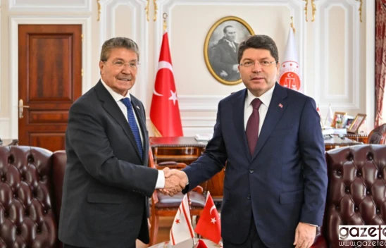 Adalet Bakanı Tunç, KKTC Başbakanı Üstel ile bir araya geldi