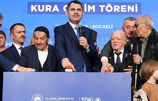 Bakan Kurum, sosyal konut kura çekim töreninde konuştu