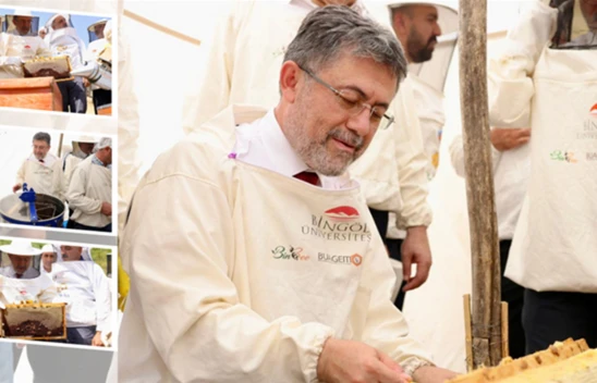Bakan Yumaklı, AB tescilli balın ilk sağımını yaptı
