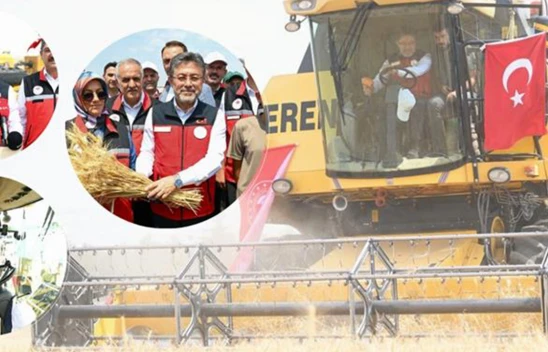 Bakan Yumaklı, Batman'da buğday hasadına katıldı