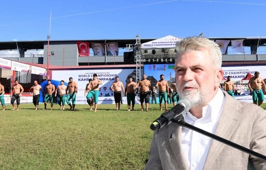 Başkan Fırat Görgel, '18 ülkeden gelen pehlivanlar Kahramanmaraş'ta'