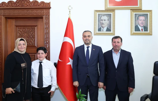 Başkan Hanifi Toptaş, görevi şehit emaneti Aras Kağan'a devretti