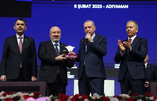 Cumhurbaşkanı Erdoğan'dan Kahramanmaraşlı Akben'e, teşekkür plaketi