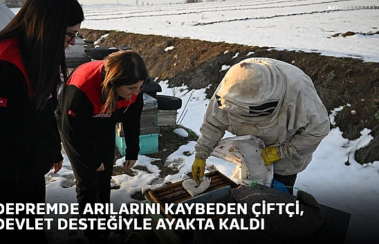 Depremde arılarını kaybeden çiftçi, devlet desteğiyle ayakta kaldı