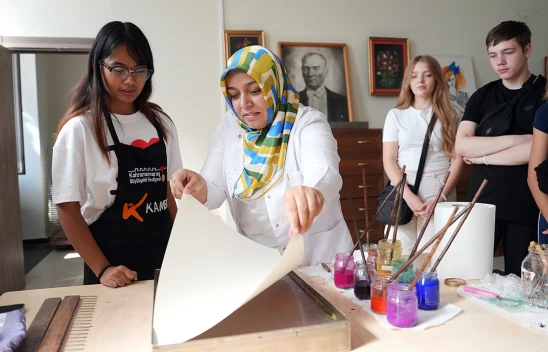 Erasmus öğrencileri Kahramanmaraş'ın geleneksel sanatlarıyla tanıştı