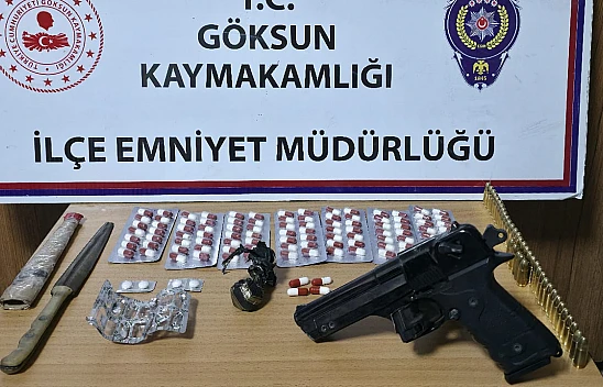 Göksun'da uyuşturucu ve silah operasyonu