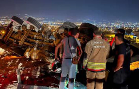 Hafriyat kamyonu sürücüsünün feci sonu