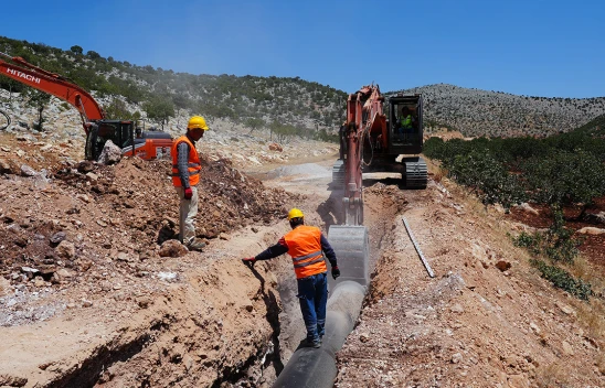Helete suyunu şehre ulaştıracak proje tamamlanmak üzere