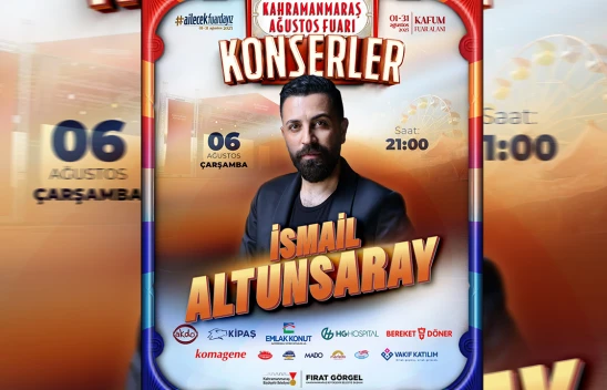 İsmail Altunsaray, sazıyla ve sözüyle Kahramanmaraşlılara müzik ziyafeti yaşatacak