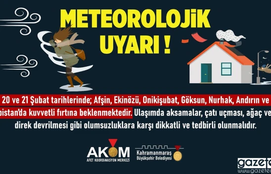 Kahramanmaraş için alarm verildi! Kuvvetli fırtına geliyor