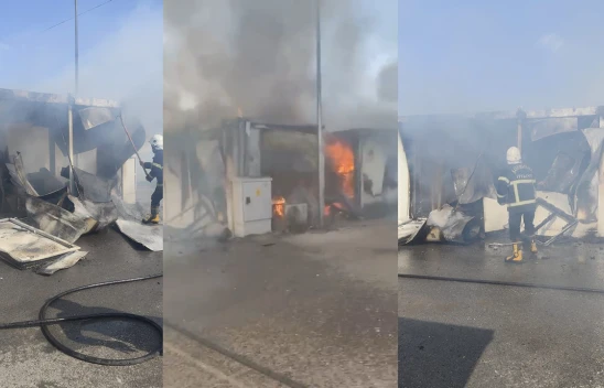 Kahramanmaraş'ın faciadan dönüldü! 2 konteyner alev alev yandı