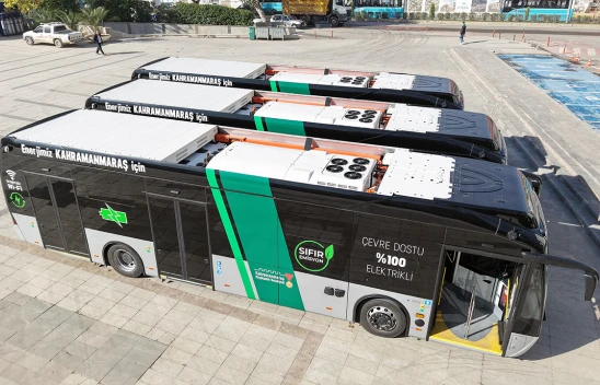 Kahramanmaraş'ın ilk elektrikli otobüsleri yola çıktı