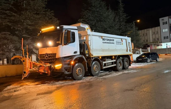 Kahramanmaraş'ın kuzeyinde kar nöbeti
