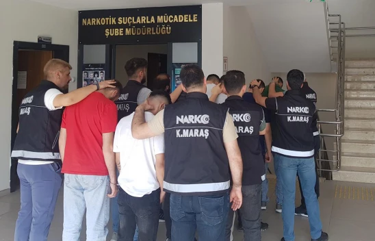 Kahramanmaraş'ta 14 zehir taciri eş zamanlı operasyonla tutuklandı