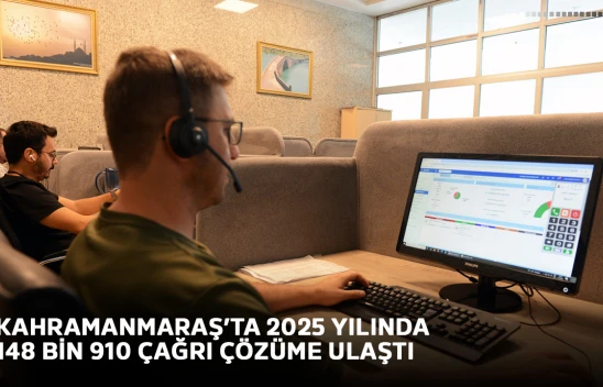 Kahramanmaraş'ta 2025 yılında 148 Bin 910 çağrı çözüme ulaştı