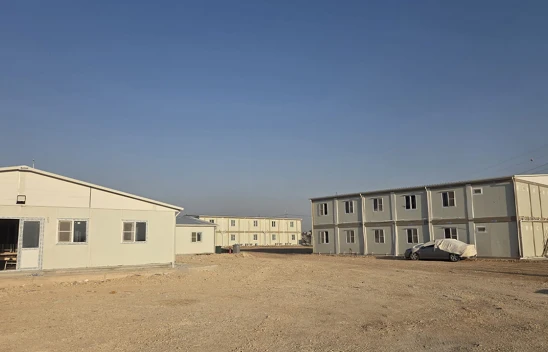 Kahramanmaraş'ta 400 kişilik şantiye tipi konteyner yapılar kuruldu