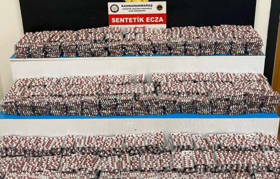 Kahramanmaraş'ta 44 bin sentetik hap ele geçirildi