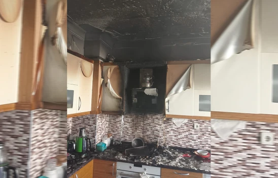 Kahramanmaraş'ta 6. katta mutfakta çıkan yangın korkuttu
