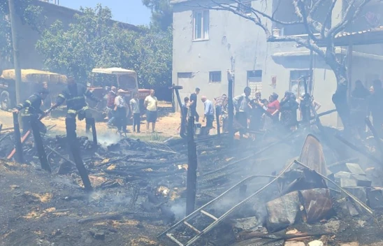 Kahramanmaraş'ta ahırda çıkan yangında 30 küçükbaş hayvan telef oldu